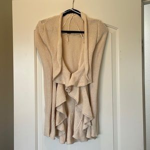 Free People | Knit Ruffle Sweater Cardigan | XS